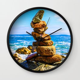 Acadia Zen Rock Tower Wall Clock