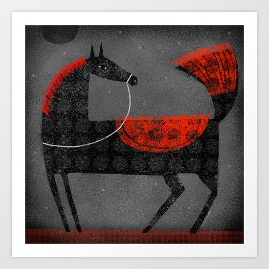 BLACK MOON Art Print