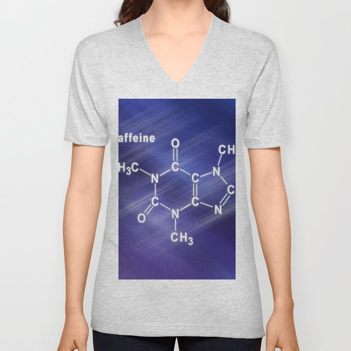 Caffeine Structural chemical formula V Neck T Shirt