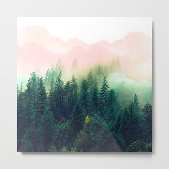 Watercolor mountain landscape Metal Print