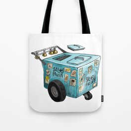 Blue Paletero Ice Cream Cart Tote Bag