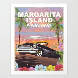 Margarita Island Venezuela travel poster Art Print