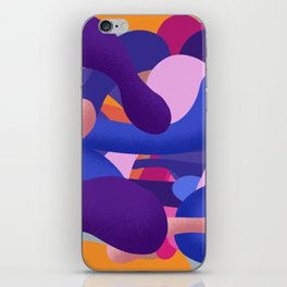 Whimsical Colorful Purple & Pink Pattern iPhone Skin