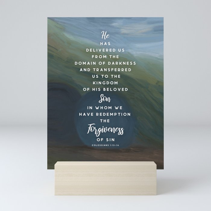 Colossians 1:13-14 Mini Art Print