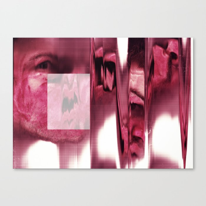 blurred blood portrait Canvas Print