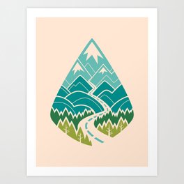 The Road Goes Ever On: Spring Art Print