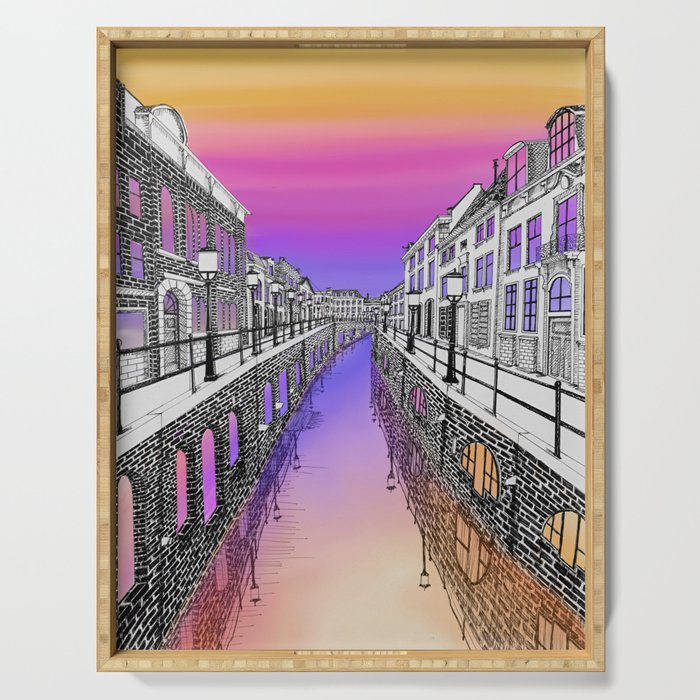 Colorful Canal  Serving Tray