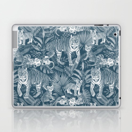 Family of Tigers (Monochrome)  Laptop & iPad Skin