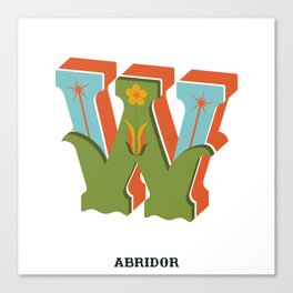 Abridor Type Design W Canvas Print