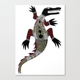 Aboriginal Art - Crocodile Canvas Print