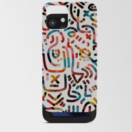 Graffiti Art Life in the Jungle with Symbols of Energy iPhone Card Case