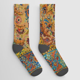 Hereke Vintage Persian Silk Rug Print Socks