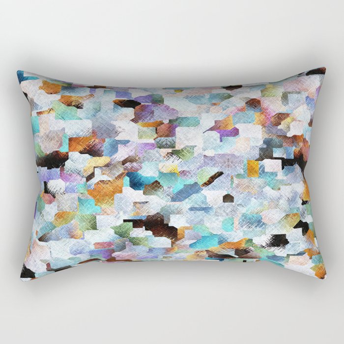 Abstract Geometrical Background from thin digital fibre Rectangular Pillow