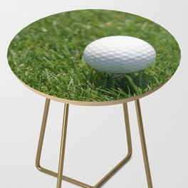 Golf Ball On The Green Side Table