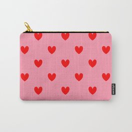 Red Heart Pattern Carry-All Pouch