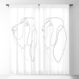 Bloodhound - one line drawing Blackout Curtain