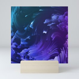 Purple Ombre Ocean Wave Water Mini Art Print