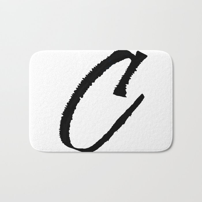Letter C Ink Monogram Bath Mat By Emilyras Society6