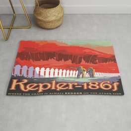 Kepler-186 : NASA Retro Solar System Travel Posters Rug