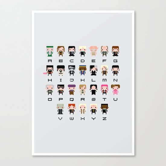 Harry Potter Alphabet Canvas Print