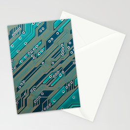 Electronic circuit board close up Stationery Card