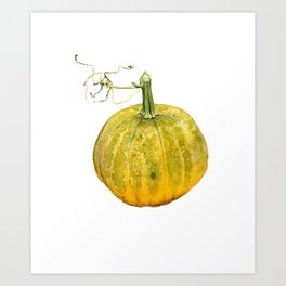 Pumpkin Watercolor Art Print