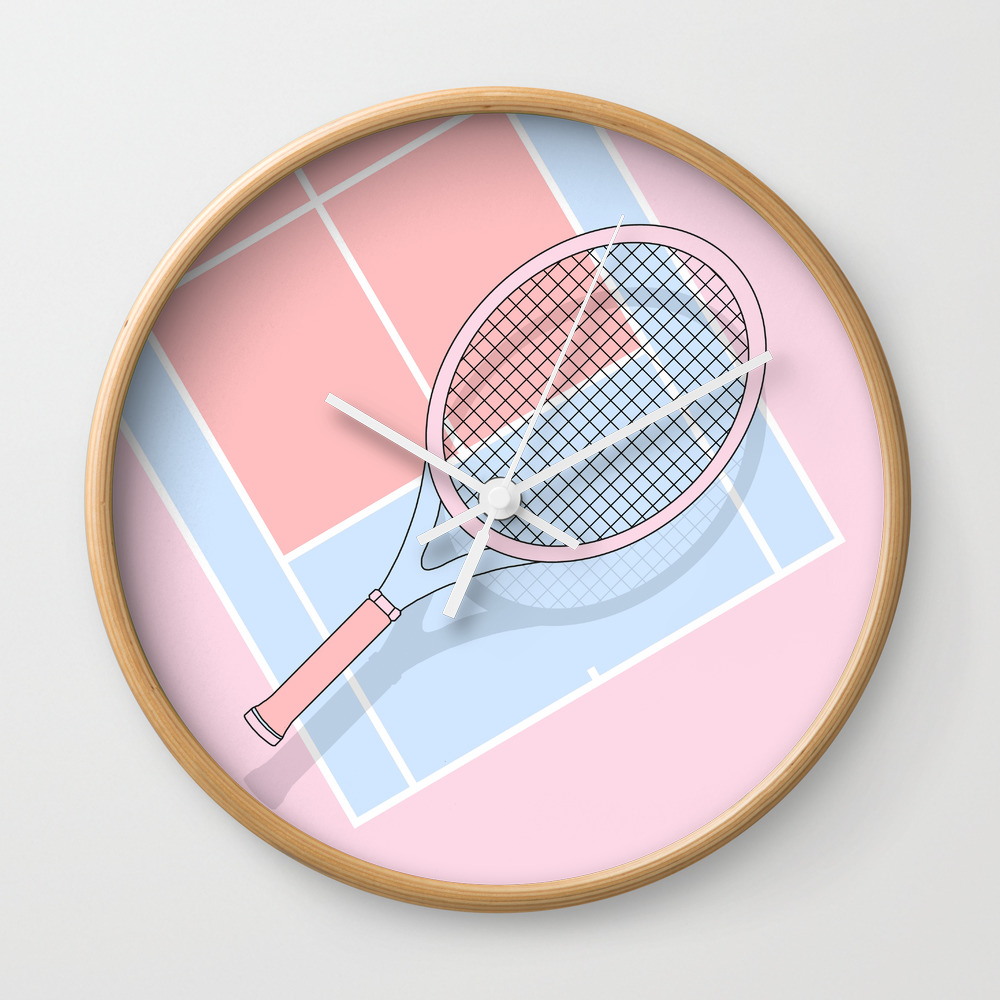 Hold My Tennis Racket Wall Clock By Hannakl Society6