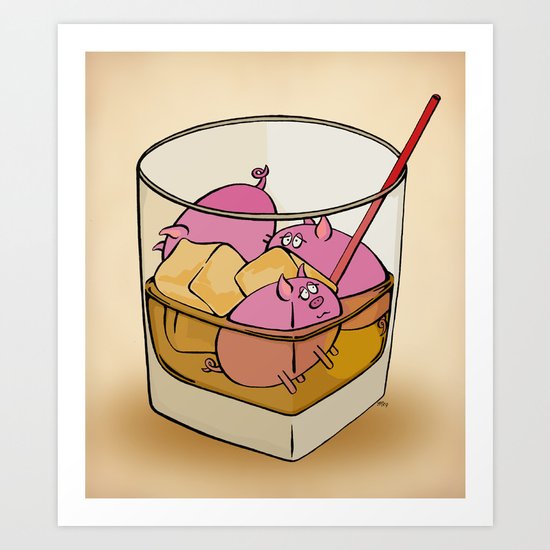 Pickle Pigs Too Art Print