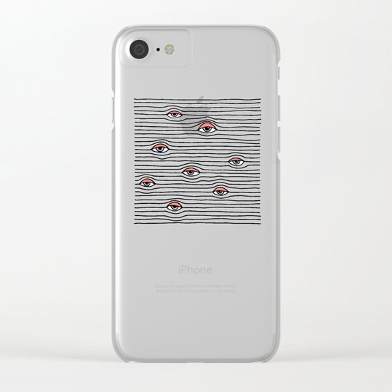 PEEPING TOM Clear iPhone Case