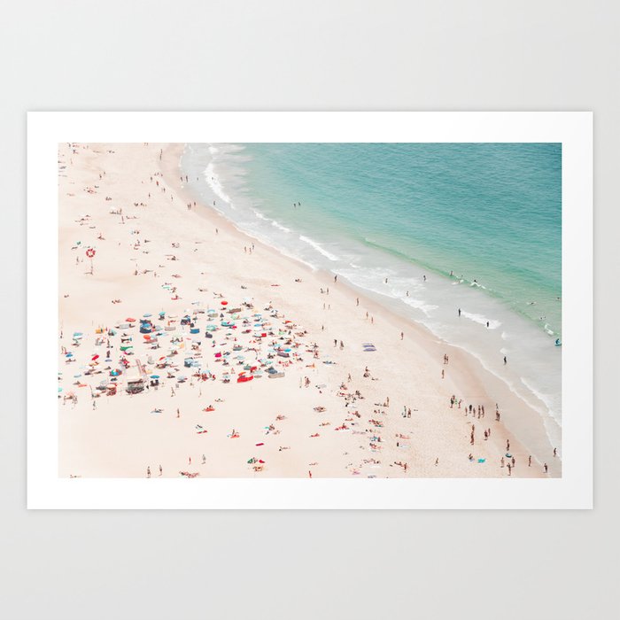 Aerial Beach - Pastel Ocean -  Sea Travel photography Art Print