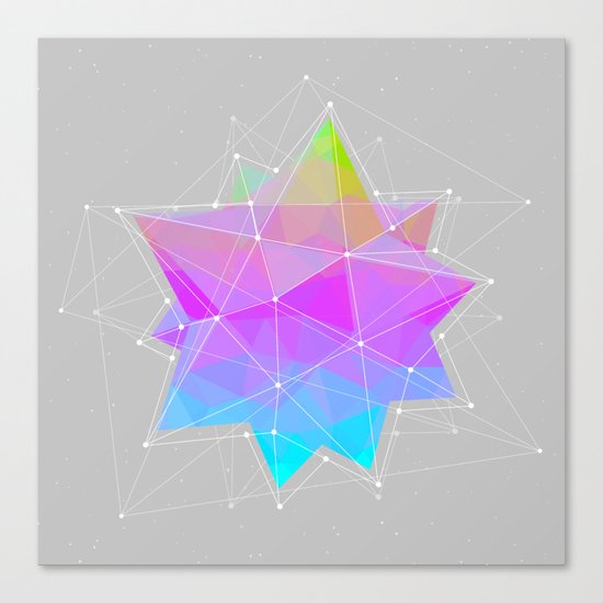 The Dots Will Somehow Connect (Geometric Star) Canvas Print
