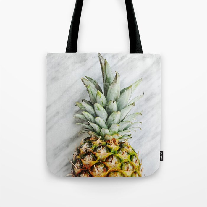 Pineapple on Marble Tote Bag