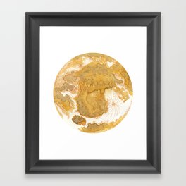 Hufflepuff Moon Framed Art Print