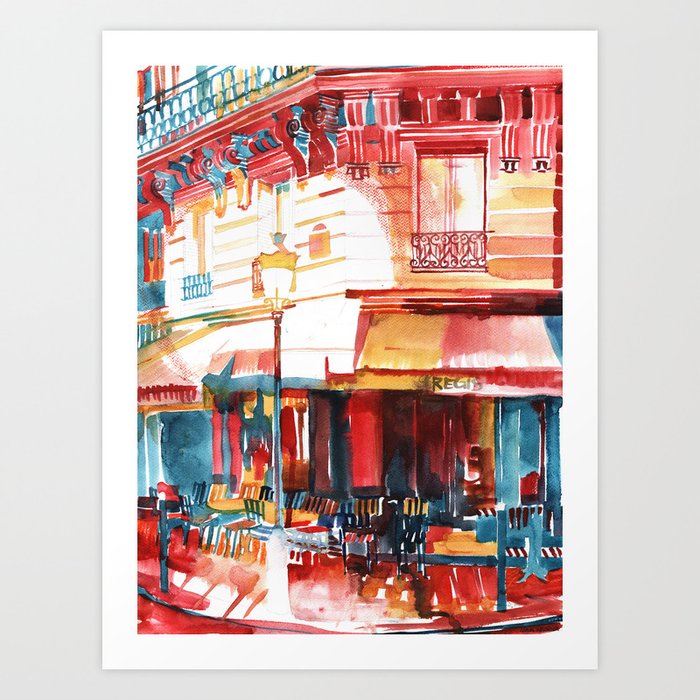 Cafe in Paris Art Print