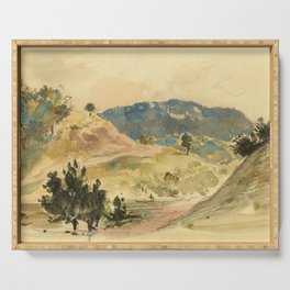 Eugène Delacroix "View of the mountains in Eaux-Bonnes" Serving Tray