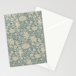 William Morris Double Bough Slate Blue Stationery Card