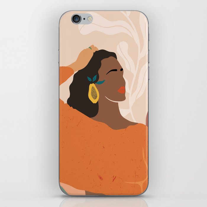 Bohemian Black Woman iPhone Skin