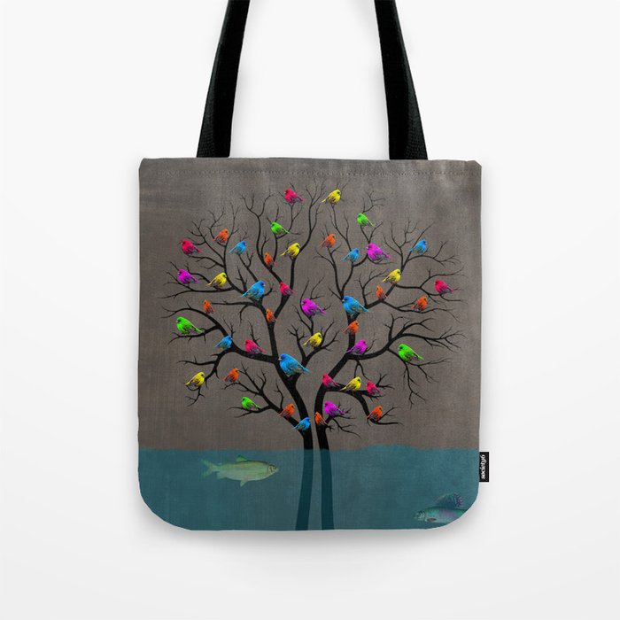 colorful birds Tote Bag