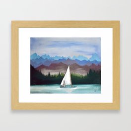 The Purple Mountains Framed Art Print