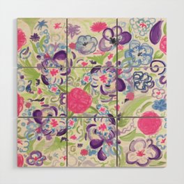 Spring blossoms (pop poetry) Wood Wall Art