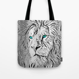Silver Lion Tote Bag