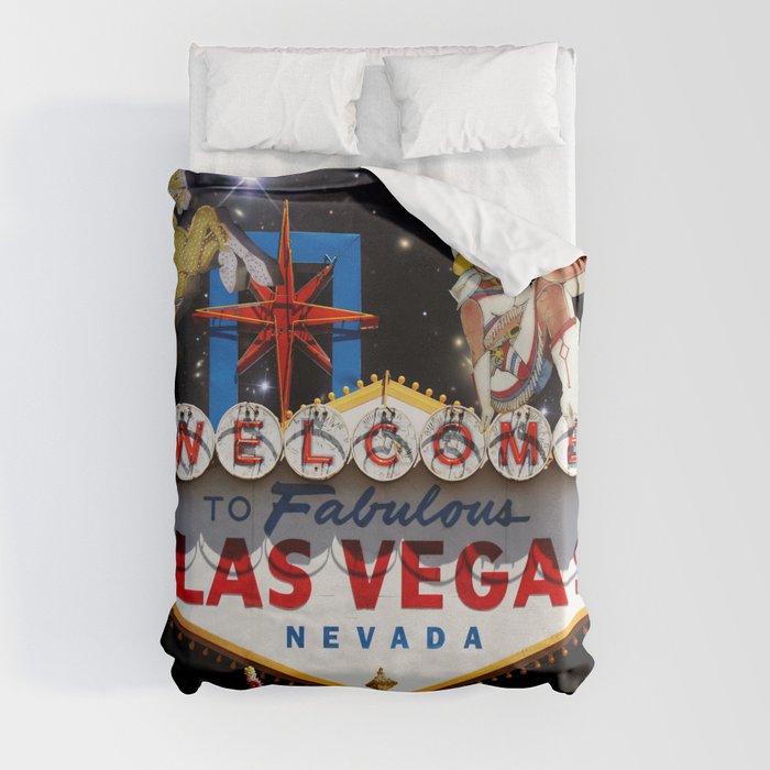 Las Vegas Welcome Sign Duvet Cover