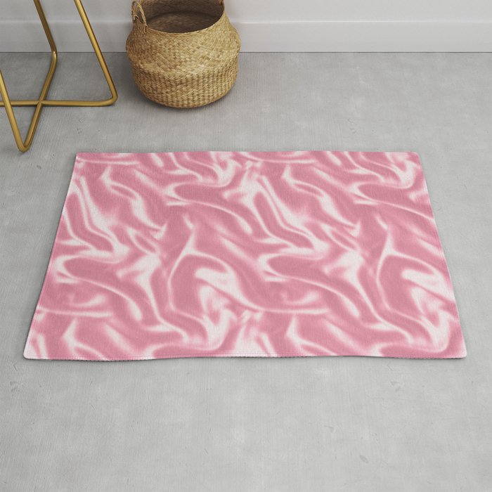 Luxury Pink Satin Silk Texture Rug