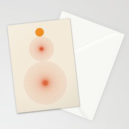 Abstraction_SUN_BLOSSOM_CIRCLE_POP_ART_001C Stationery Card