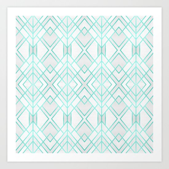 Turquoise Geo Art Print