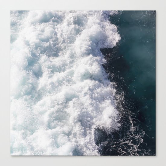 sea - midnight blue wave Canvas Print