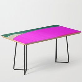 Abstract Composition in Green and Fuchsia Coffee Table