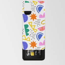 Abstract shape seamless pattern with colorful geometric doodles Android Card Case