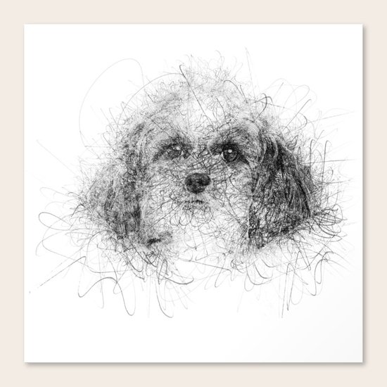 Dog Line Canvas Print