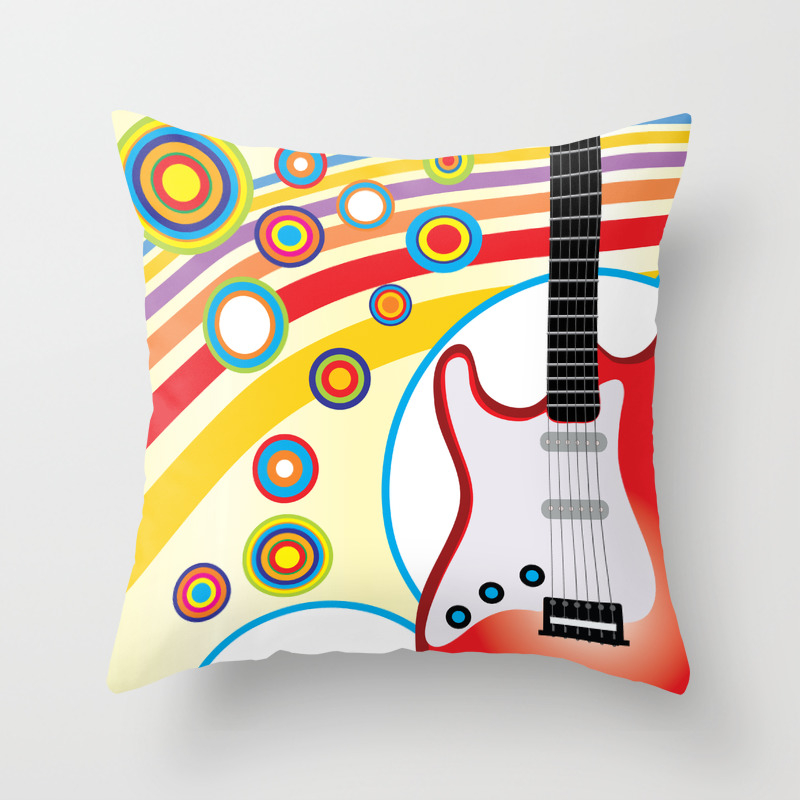 Guitar Throw Pillow By Terainbdesigns Society6